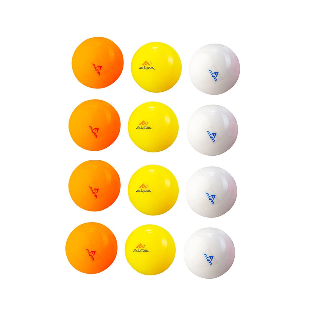 ALFA Hockey Turf Ball Plain Hollow (Pack of 12)